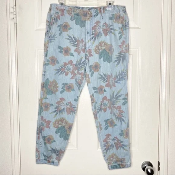MOTHER Denim No Zip Misfit Floral Pants Fresh Cut NWT - Picture 3 of 15